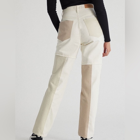 PacSun Sunwear Off White Patchwork Dad Jeans - Picture 7 of 7